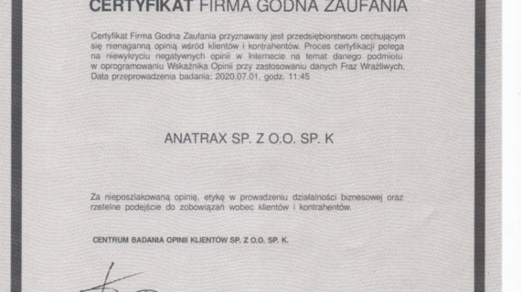 FIRMA GODNA ZAUFANIA